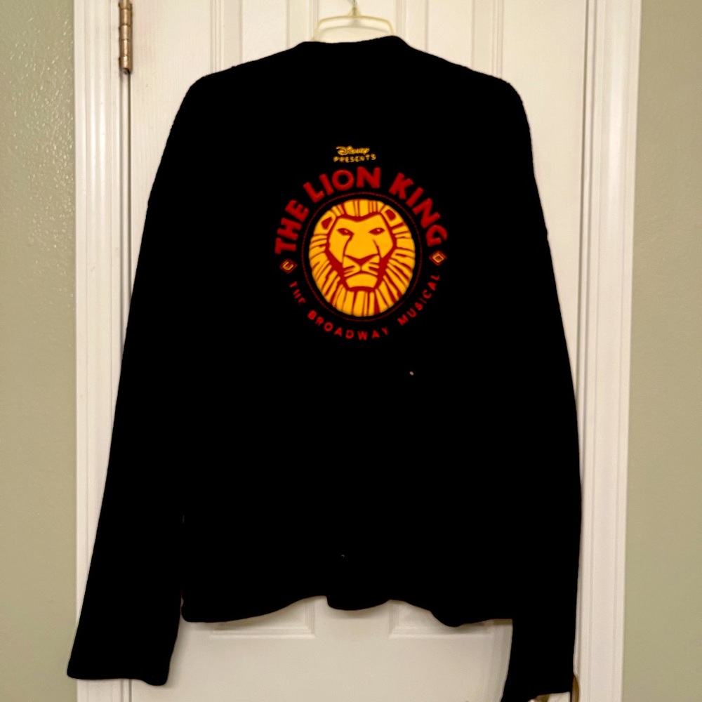 Unisex XL Lion King fleece Sweatshirt black